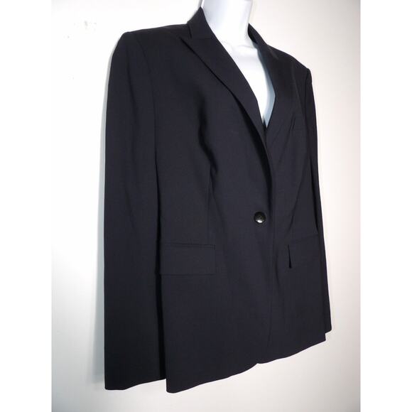 Hugo Boss Blazer Juicy6 Wool Womens 14 Navy Blue Career Office Professional - Picture 2 of 15